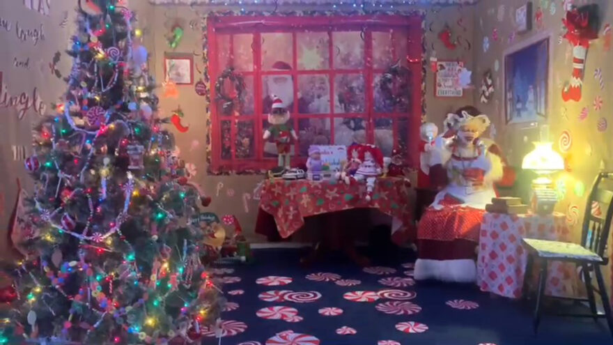 Gingerbread house Christmas display